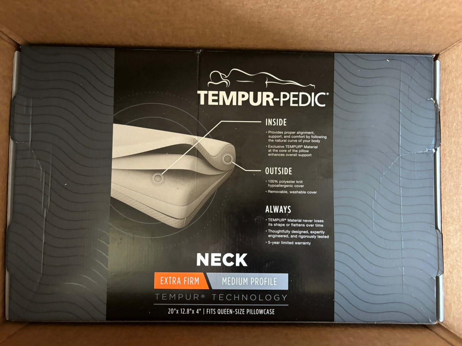TempurPedic Neck Pillow. Extra Firm. New In Box eBay