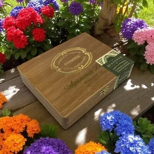 Aganorsa Leaf Maduro No54 Empty Wooden Cigar Box 7.75x6x1.75