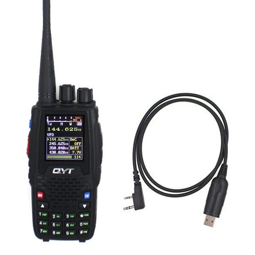 Radio bidireccional portátil QYT de cuatro bandas KT-8R con cable de programación - Imagen 1 de 10
