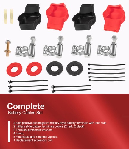 Battery Cables Kit for Dodge RAM Truck Gen 3 2003-2007 24 Valve Cummins 5.9L - Picture 4 of 13