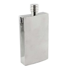 Harvey Makin Stainless Steel 4oz Hip Flask Mens Gift Boxed
