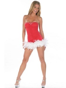 Image Is Loading Sexy Women 039 S Christmas Red Tube Dress Image Is Loading Sexy Women 039 S Christmas Red Tube Dress