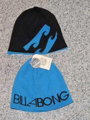 BILLABONG "REVISIT" WENDE BEANIE MÜTZE BLUE Black NEU