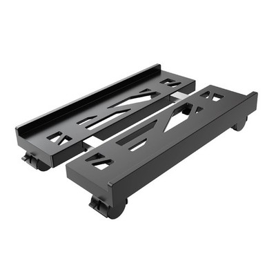 Gaming CPU Stand, Mobile Computer Tower Rack, 4 Casters, Black