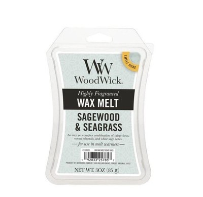 WoodWick Highly Fragranced Wax Melts Sagewood Seagrass Citrus Ocean 3oz