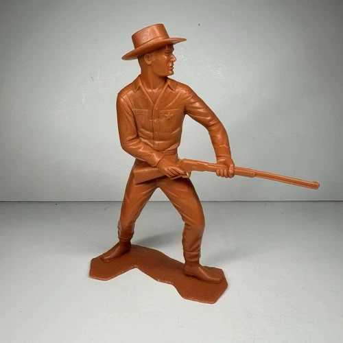 Vintage Louis Marx Sheriff  With Rifle Cowboy Plastic Figure 1964