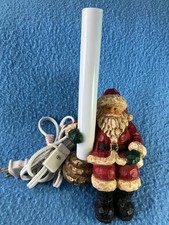 SANTA CLAUS Shelf Sitter Electric Candle Resin Tested and Works