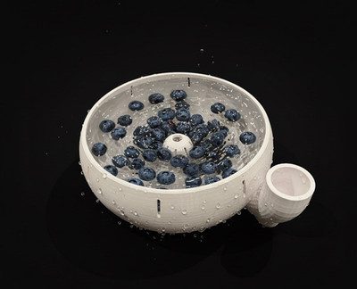Früchtebowl Wirbel-Waschbowl Früchtespüler Aqua Vortex Fruitwash Obstwaschanlage