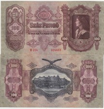 Hungary 100 Pengo Banknote 1930 About Uncirculated Condition Pick#98 Good Deal!