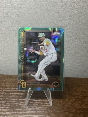 2025 Topps Chrome - Manny Machado #53 - Aqua Lava Refractor /199 - Padres