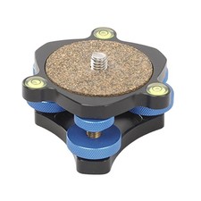 Precision Tripod Leveling Base for SLR Cameras 6x6x8cm Aluminum Black Compact