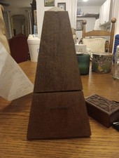 Vintage Seth Thomas Metronome 10 De Maelzel Walnut Wood Works Model E873-006