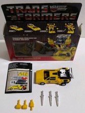 1984 Sunstreaker w  Box G1 Transformers Car Figure MISSING 1 ROCKET BOOSTER
