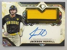 2025 Topps Diamond Icons Jackson Merrill Auto Jumbo Patch 11/25 MEM Padres