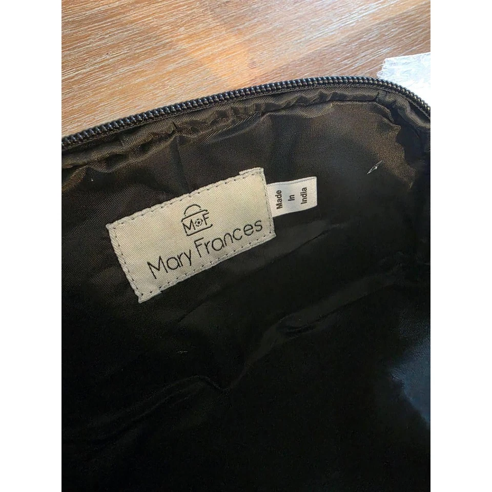 Mary Frances Teclado Piano Cuentas Muñequera Bolso sin asas Negro Blanco Nota Musical Foto 3 de 4