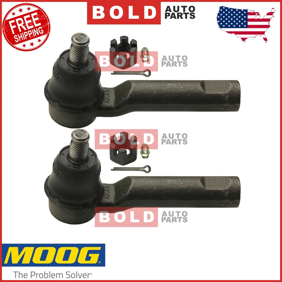 Juego de 2 extremos de barra de amarre de dirección delantera exterior MOOG para Lexus GX460 Toyota Tacoma Foto 2 de 4