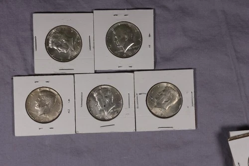Lot  Of  5 1966 1965Kennedy  Look Like  Uncirculated half dollar