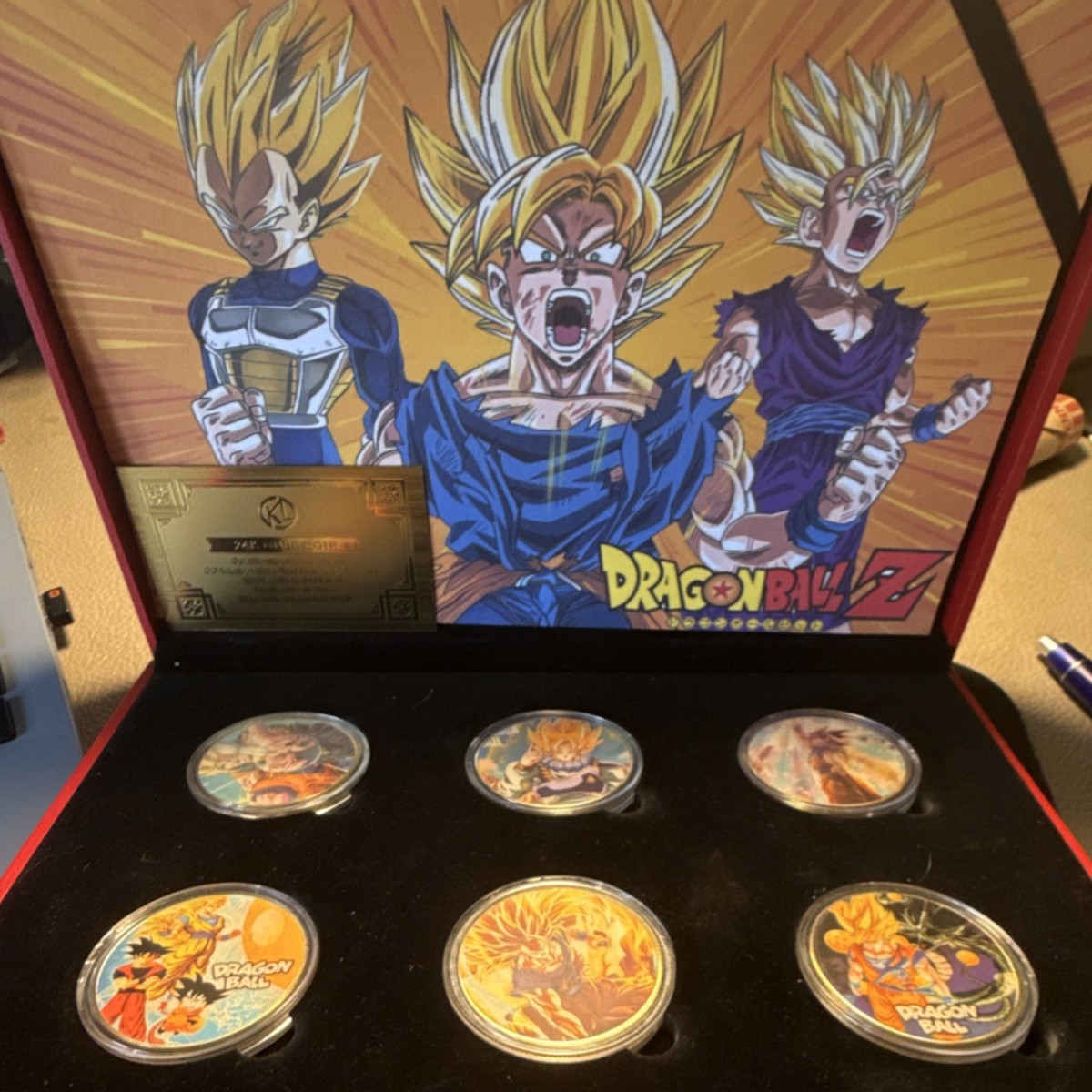 Dragon Ball Z 24K Gold Plated Limited Edition Collectible Coin Set