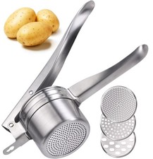 Potato Ricer 15oz Stainless Steel by - Sturdy Masher for Creamy Mashed Potato...