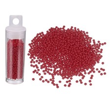 1000 Pcs Glass Seed Beads, 2mm Mini Glass Seed Spacer Bead, Dark Red
