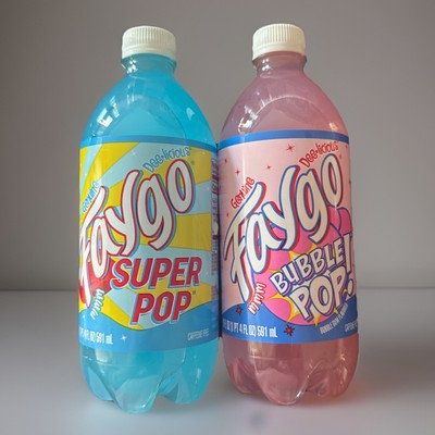 *NEW FAYGO* 20oz Bubble Pop & Super Pop Lot of 2
