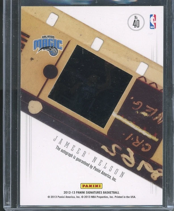 Película Panini Signatures 2012-13 roja/5 Jameer Nelson #40 Auto Magic Foto 2 de 2
