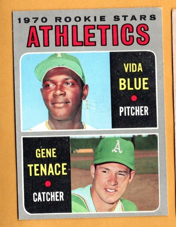 1970 Topps - 1970 Rookie Stars Vida Blue, Gene Tenace #21 (RC) NO CREASES VG-EX