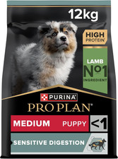 PRO PLAN Medium Puppy Sensitive Digestion Lamb Dry Dog Food 12Kg 4.48 per kilo