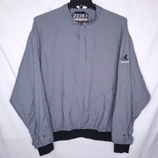 Zero Restriction Golf Jacket Mens Large Houndstooth Pullover Windbreaker 