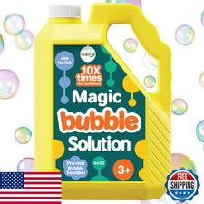 64 oz Iridescent Bubble Solution Refill Non-Toxic Pre-Mix Bubble Refill Soluti