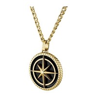 Boss Herren Kette Mit AnhäNger 1580842 North Edelstahl 60Cm Kompassmotiv