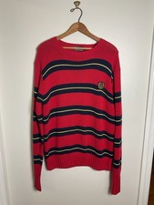 Vintage 1990s Polo Ralph Lauren Tennis Polo Crest Knit Sweater VTG Retro Cotton