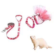 Ferret Harness and Leash Walking Vest with Tutu Skirt Dress for Small