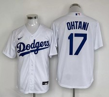 Men's Shohei Ohtani #17 Dodgers 2024 Game Jersey White Blue Baseball Jerseys