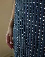 Stella McCartney Women's Grey Sequin Knit Tank Mini Dress Size M Made in Italy