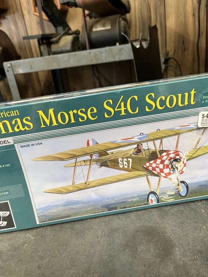 GUILLOWS BALSA WOOD THOMAS MORSE S4C SCOUT MODEL AIRPLANE #201 *BRAND NEW - Image 3 of 4