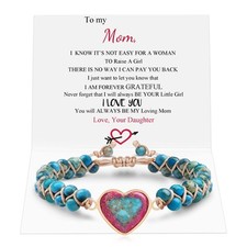 Gifts for Mom from Daughter Unique Heart Bracelets for Women Birthday Mothers Da