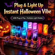 Car USB Touch Control LED Atmosphere Light Night Lamp Halloween Pumpkin Decor