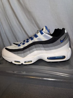 Nike Air Max 95 White Gray Blue Black Men's Athletic 609048-108 size 11