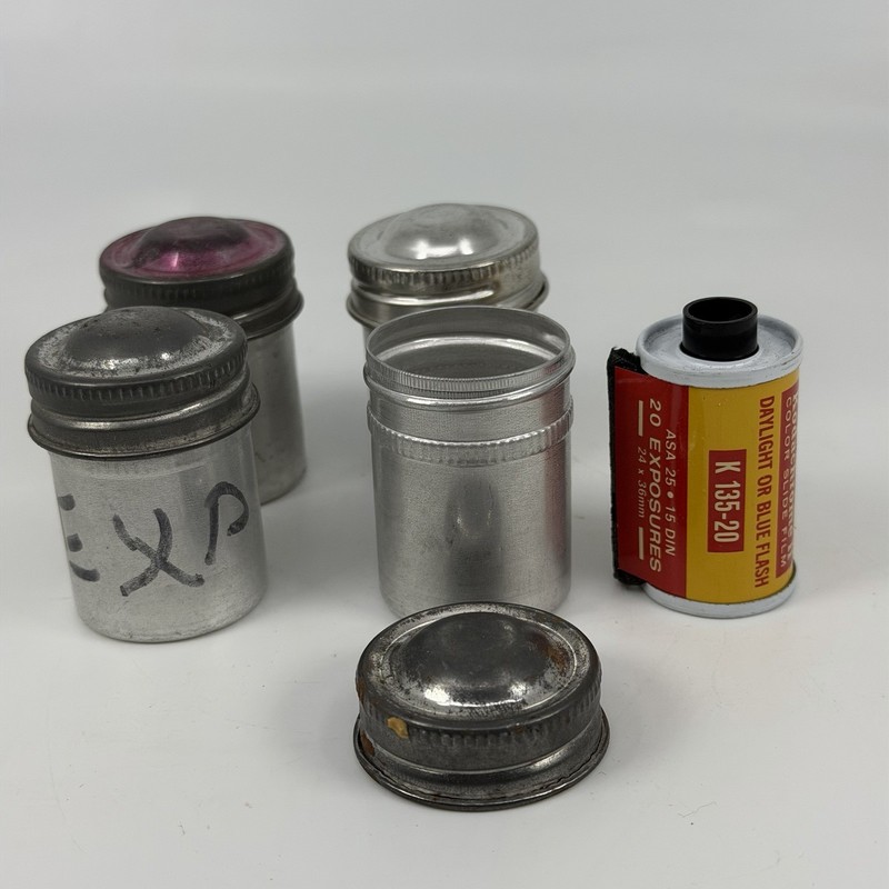 Kodak Kodachrome Type F Color Film K135-20 + 4 Metal Canisters.