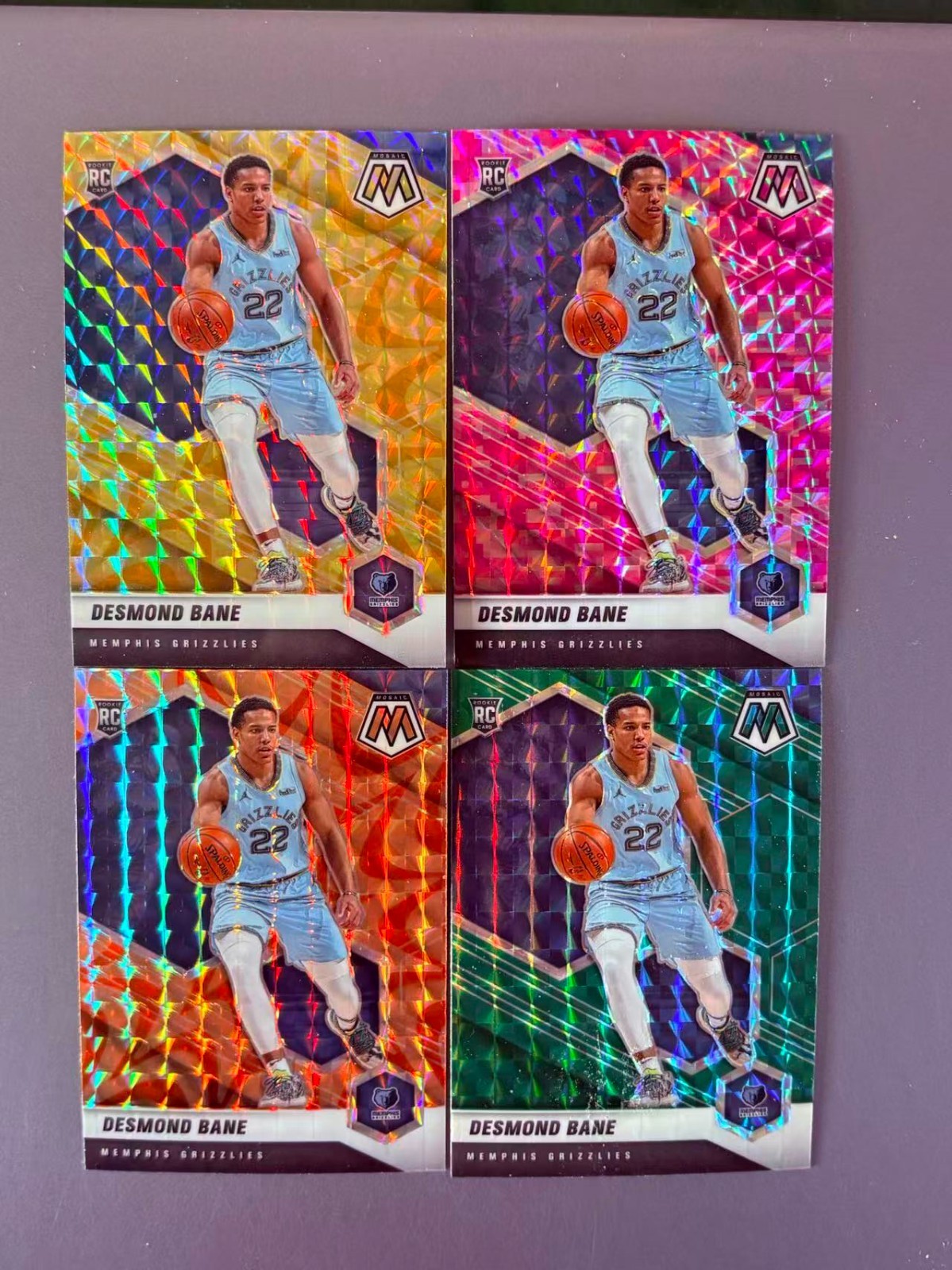 Desmond Bane 2020-21 Panini Mosaic Yellow Reactive Prizm RC #211