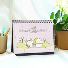 2026 Bonny 14-Month Desk Calendar | Korean Minimal Table Planner for Home Office