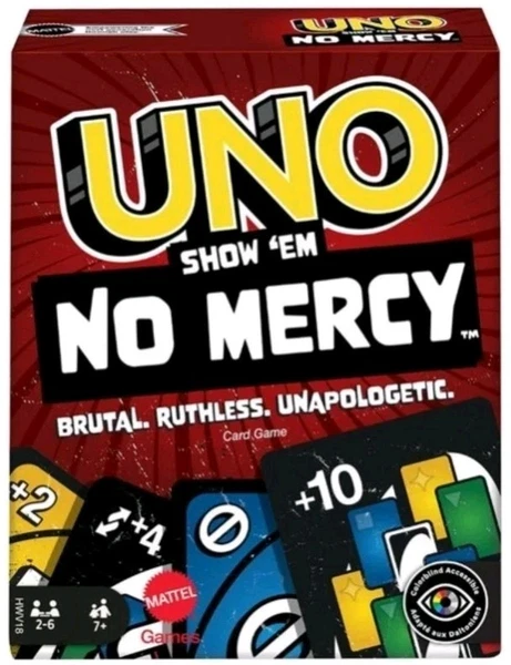 mattel UNO Show em No Mercy Card Game for Kids, Adults & Family Night, Parties