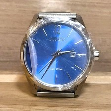 CITIZEN Eco-Drive Watch, Blue Dial, Blue Stainless Steel Band