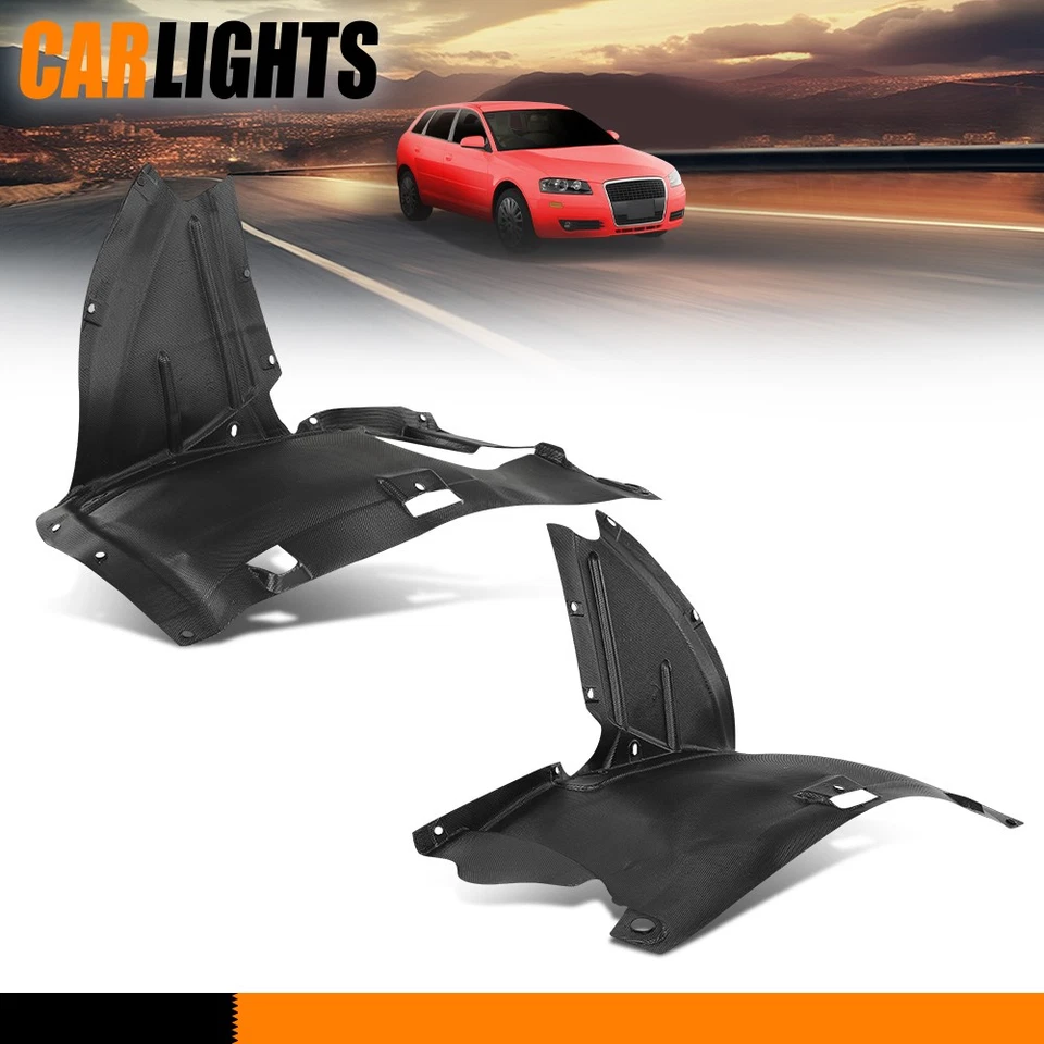 Fits 2006-2011 Audi A3 Front Driver & Passenger Side Front Section Fender Liners Foto 2 de 4