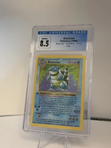 Pokemon 1999 Blastoise 1st Edition 2/102 CGC 8.5