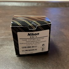 Nikon ES-1 adattatore copia diapositive mai usato in scatola situato negli USA 