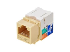 Monoprice Cat5e Punch Down Keystone Jack - Beige | 110 Style, Modular 8P8C