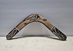 Australian Wooden Boomerang Artwork by Joseph Ian Skeen Australian Tribe Of Nth