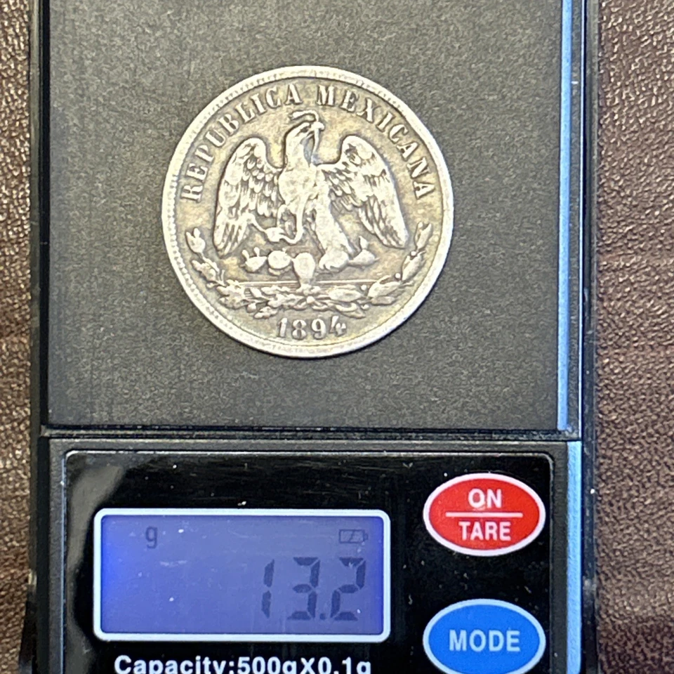 1894 Mexico Ho G 50 Centavos / 90% Silver  - Image 2 of 4